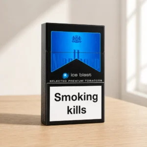 Marlboro Ice Blast packaging photographed for a Australia buying and pack guide page
