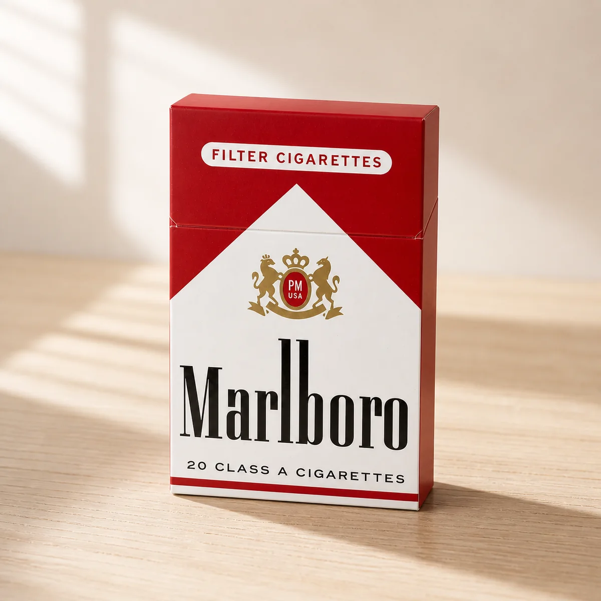 Marlboro Red packaging photographed for a Australia buying and pack guide page