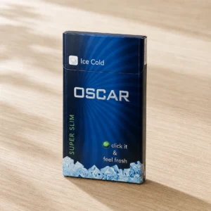 Oscar Super Slim Ice Cold packaging photographed for a Australia buying and pack guide page