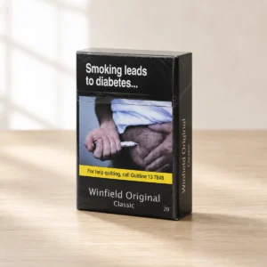 Winfield Original Classic 10mg packaging photographed for a Australia buying and pack guide page